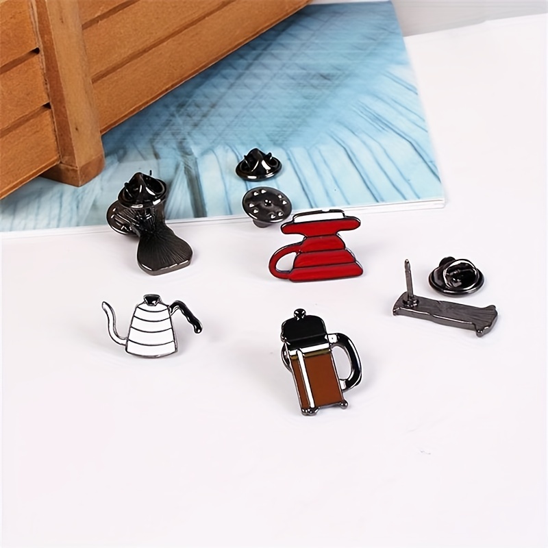 Funky Creative Coffee Series Brooch Pins Cartoon Pin Clothes Bag  Accessories Jewelry - Temu Belgium