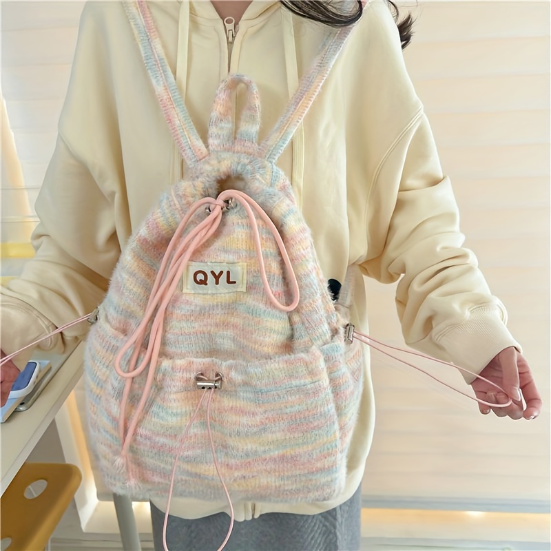 Rainbow mesh cheap backpack