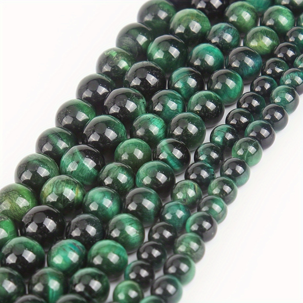 6mm Green Tiger Eye Beads 60 Natural Stone Loose Beads Diy - Temu