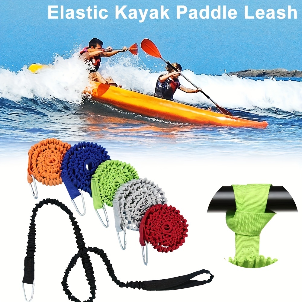 Kayak Paddle Leash Lanyard Stretchable Leash With Buckle - Temu