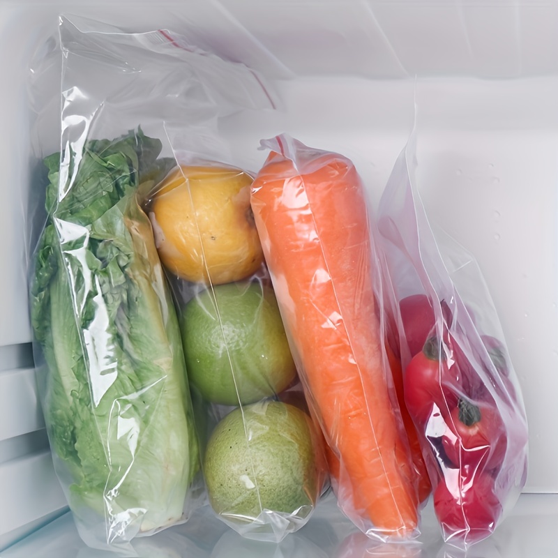 Commercial Use Ziplock Bags, Transparent Pe Plastic With Red Edges For  Food, Tea, Fruits, And Vegetables, Various Sizes For Packaging And  Preservation Supplies - Temu