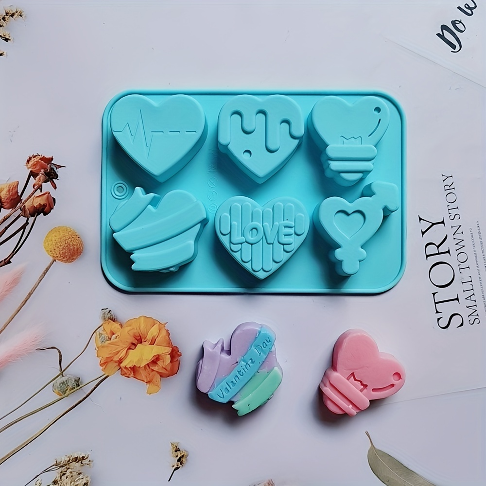 1pc/2pcs, Heart Chocolate Molds, Silicone Love Candy Molds 10 Different  Heart Shapes Mold, Valentine's Day Love Mold Baking Mould, Mini Gummy Mold  For