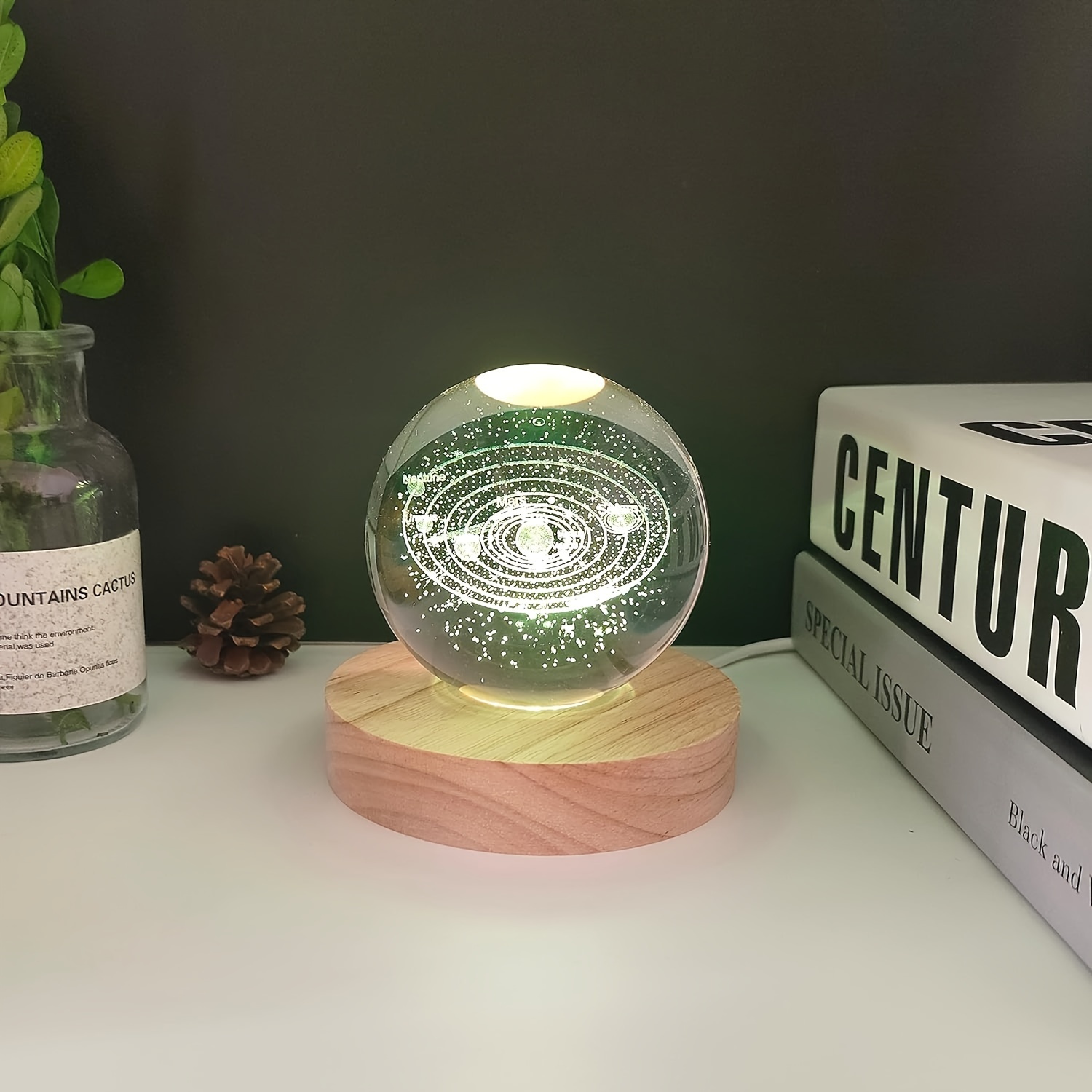 Light Up Your 3d Crystal Glass Resin Art With This Stylish - Temu