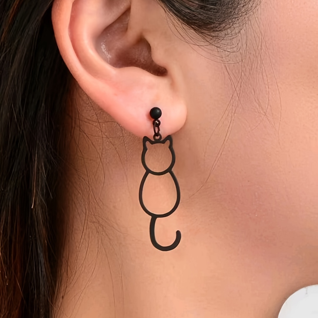 

Boucles D'oreilles Pendantes En de Creux, Bijoux En de Style Dessin Mignon, Ornements D'oreille Féminins Adorables