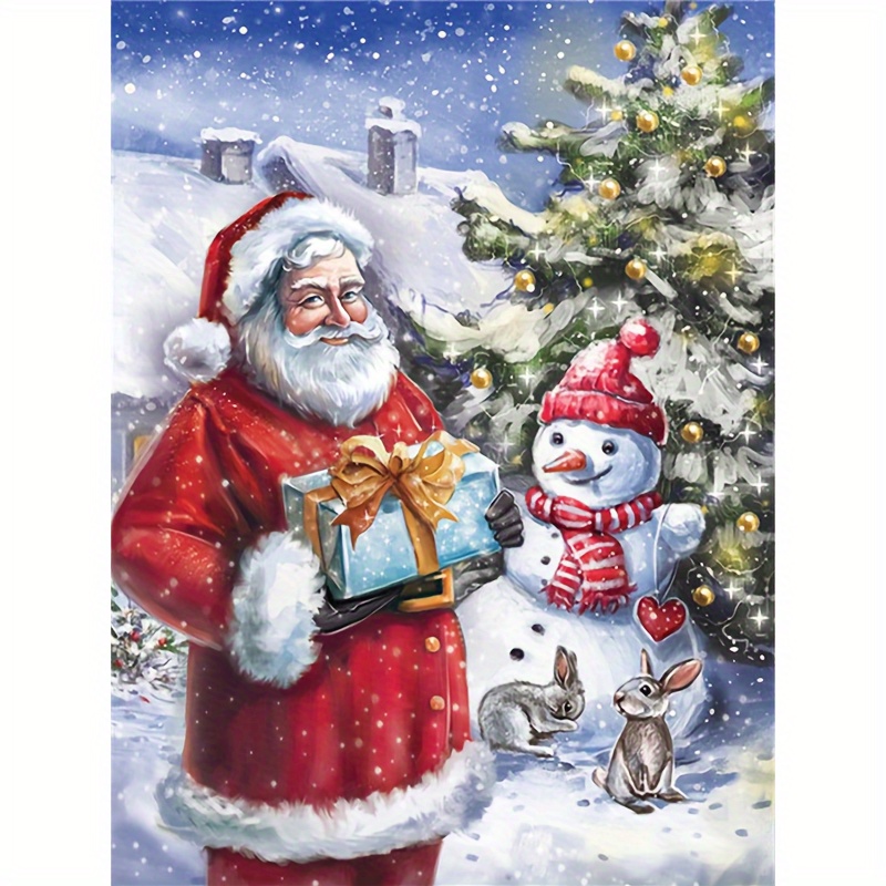 Diy Oil Paint By Number Kit For Adults Beginner 16x20 Inch.snowman