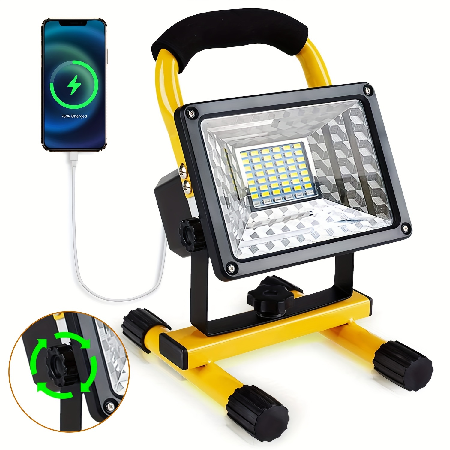Portable Cordless Work Light Stand Outdoor Camping Fishing - Temu