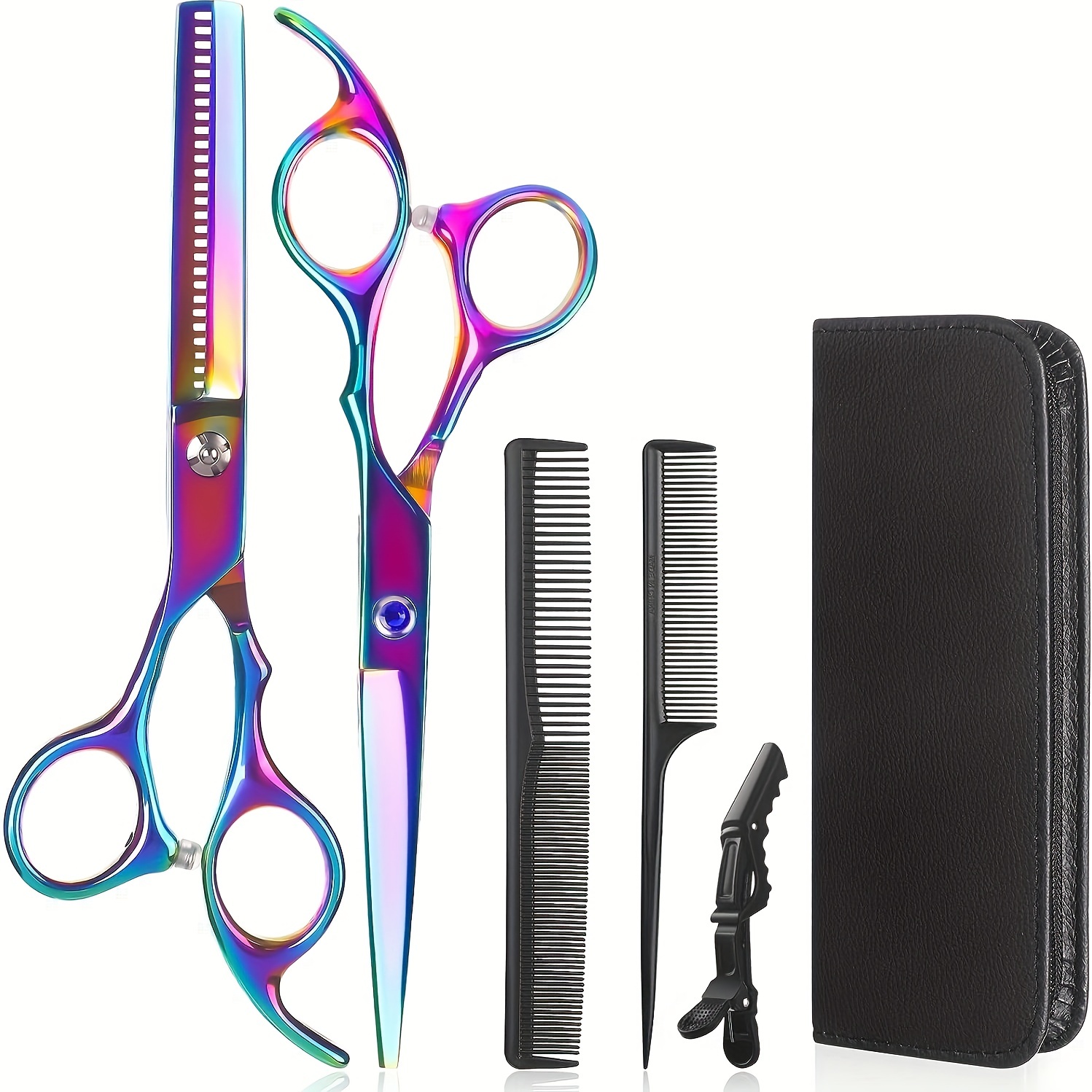 Hair Cutting Scissors Kit Professional Barber Shears Set - Temu