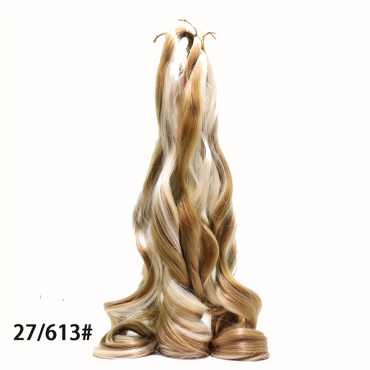 French Curl Crochet Braid Wave Synthetic Hair Extensions 1B 27 613 350 BUG