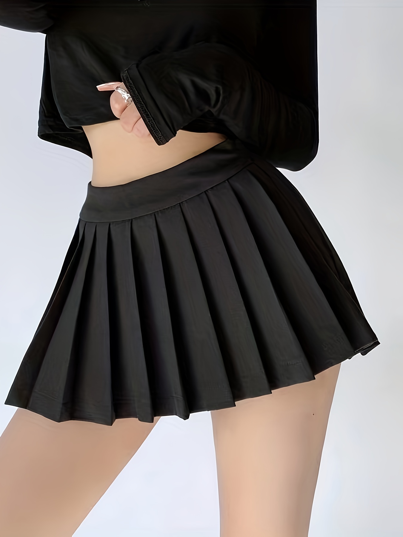 waist pleated skirts elastic tennis golf sports short skirts
