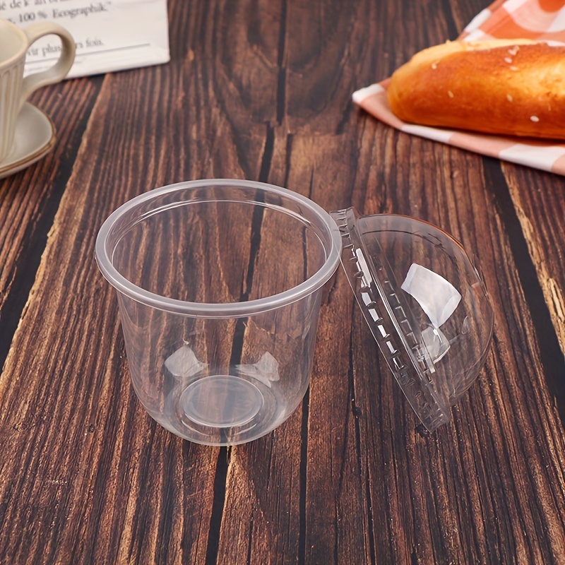 Juego de 50 vasos de porciones de plástico transparente con - Temu