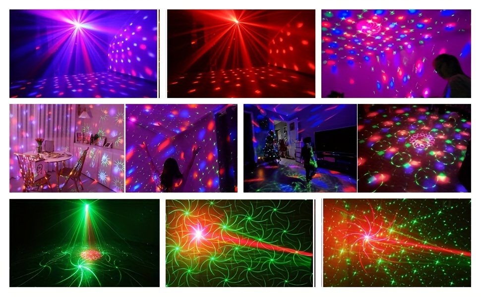 1pc Luce A Sfera Magica Laser In Plastica Grigia Luci Festa - Temu Italy
