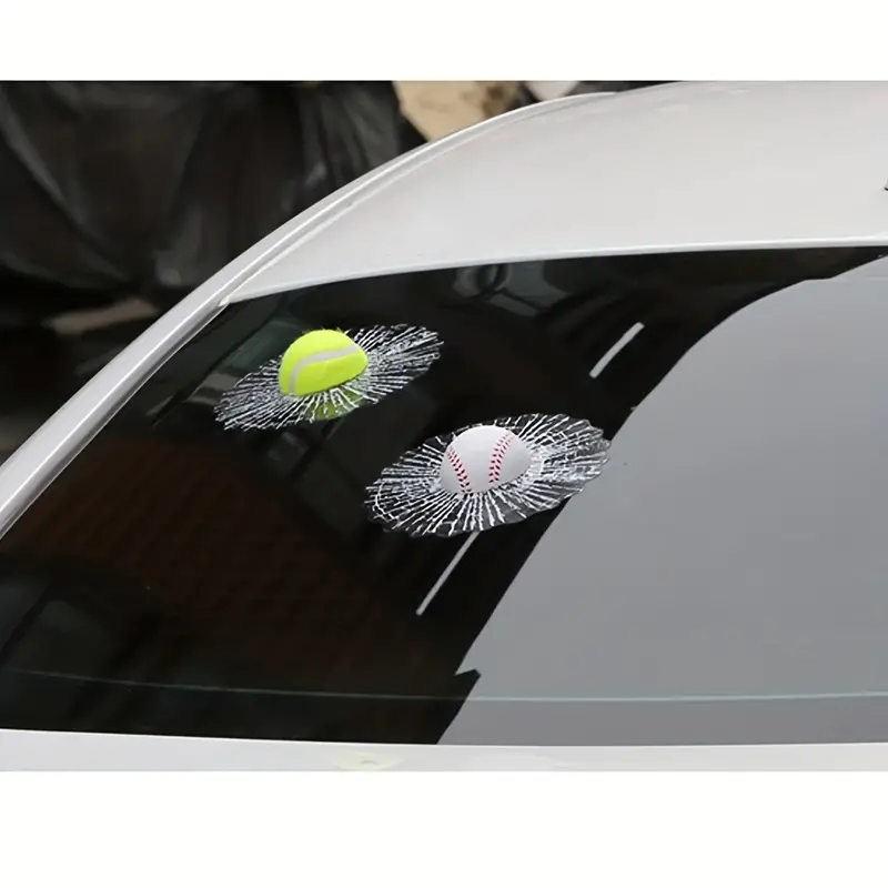 Auto Kaputtes Glas 3D Ball Aufkleber Auto Fenster Ball Trifft  Selbstklebende Lustige Autoaufkleber - Temu Austria