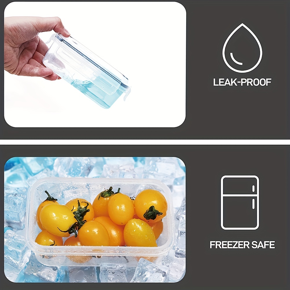 Organizador de nevera apilable, caja de almacenamiento de plástico  transparente para alimentos, contenedores de despensa, organizador