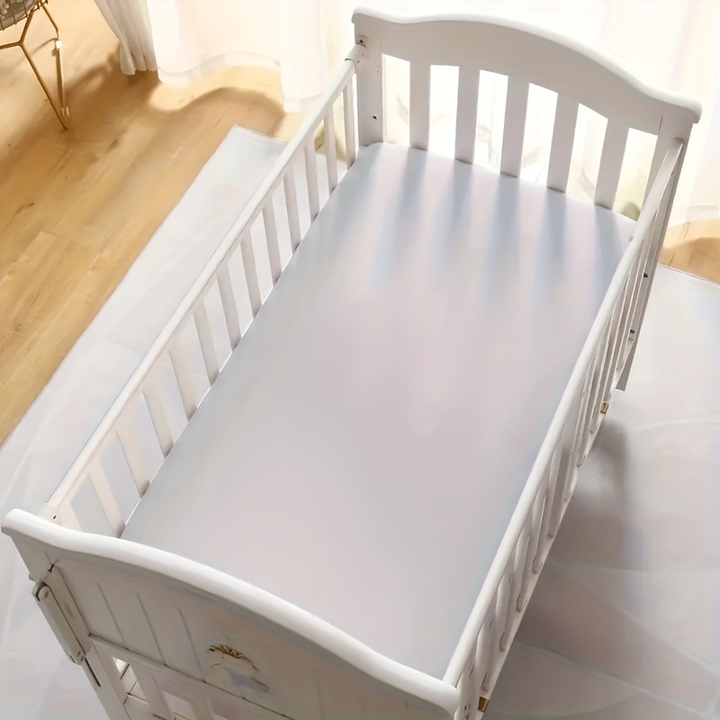 JISEN Sábana para cuna de bebé, 1 pieza, sábana bajera ajustable portátil  para colchones estándar de cuna y niños pequeños, decoración de cama de