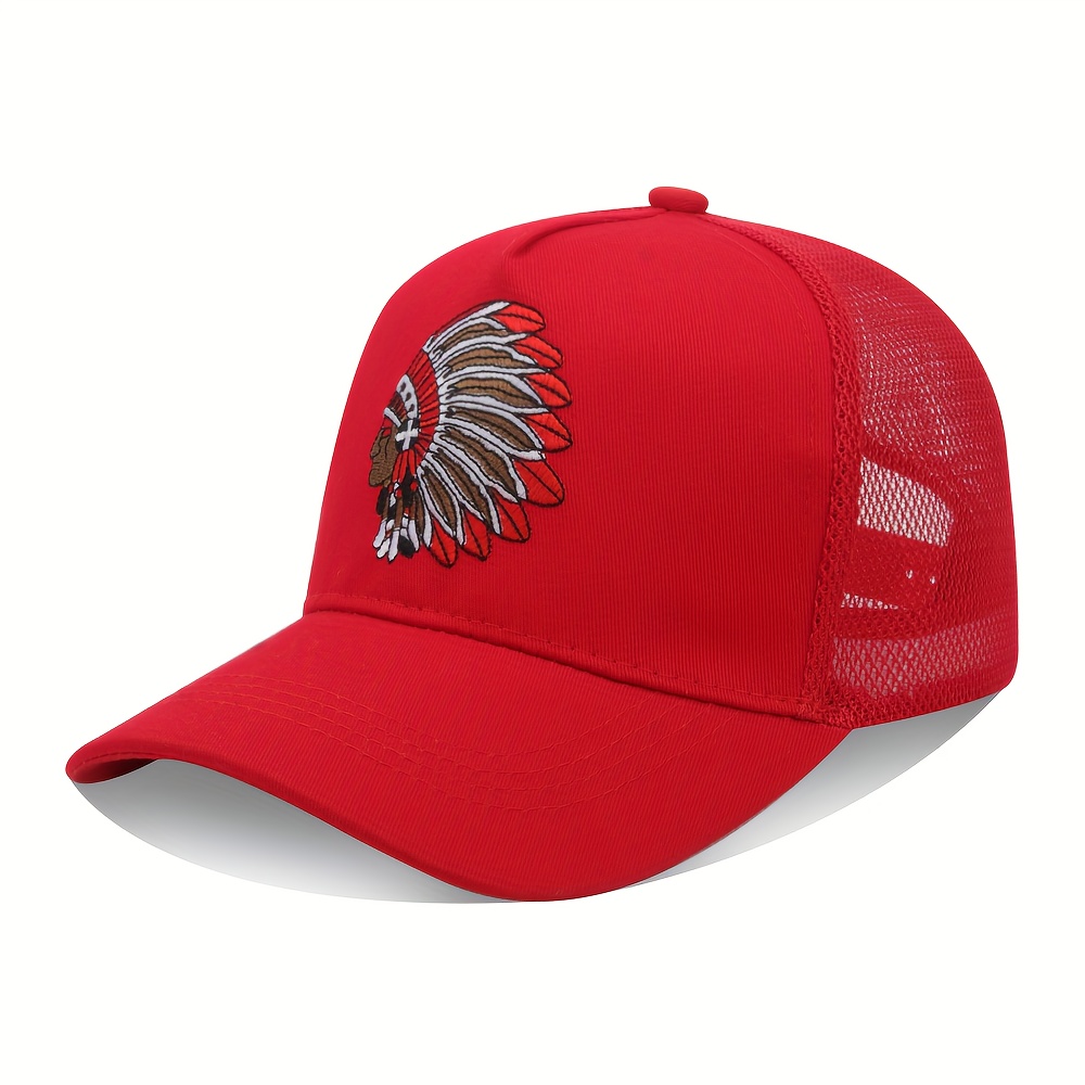 Classic Embroidery Baseball Baseball Hat, Dad Hats Hip Hop unisex Mesh Breathable Trucker Hats Lightweight Adjustable Sun Hat for Women Men,Temu