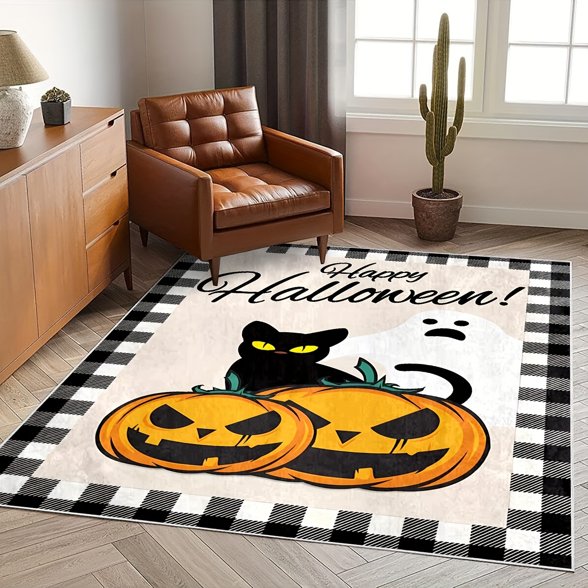 Halloween Area Rug Carpet Living Room Home Decor - 90Scloth T