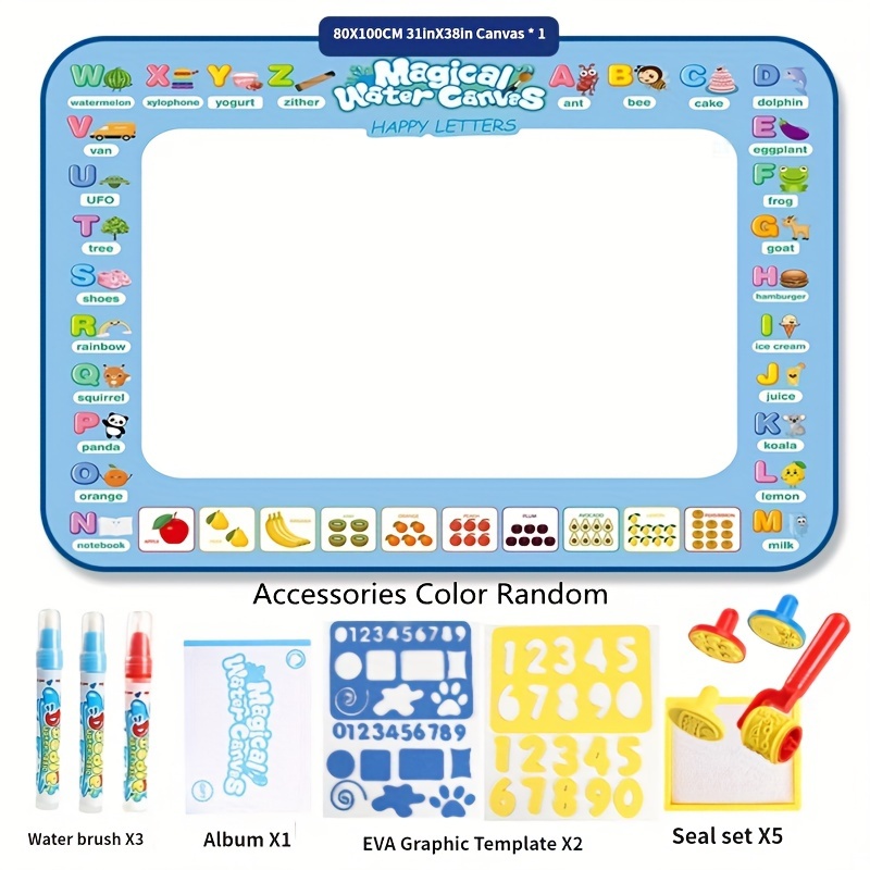 Magic Water Canvas Toys Can Be Water Paint Drawing Board - Temu