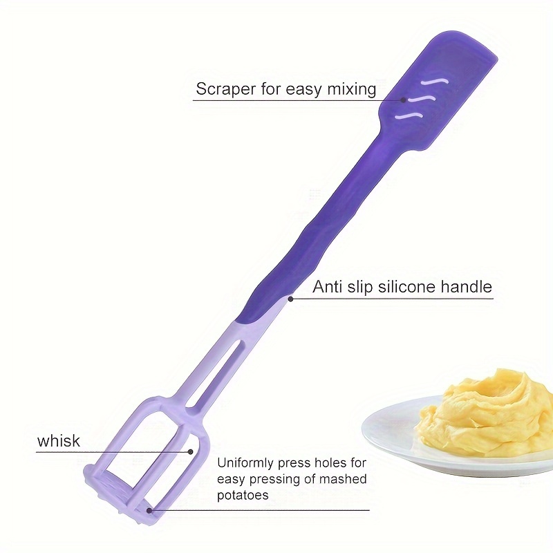 1pc Yellow 3-in-1 Multifunctional Egg Tongs - Heat-resistant, Dough Mixer,  Baking, Mixing Tool - Manual Egg Beater