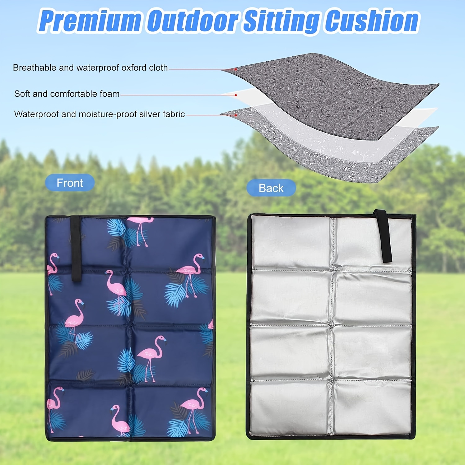 Waterproof outdoor outlet seat cushions