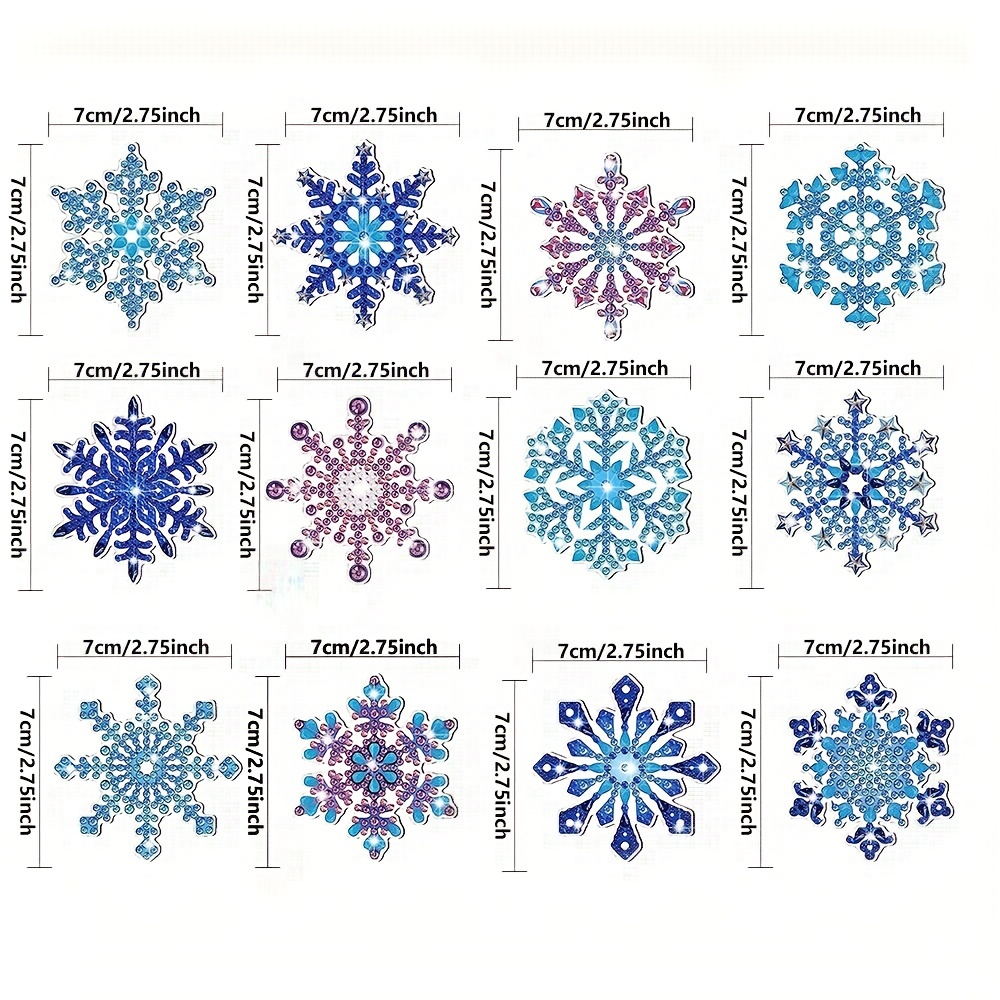 16pcs Christmas Winter Diamond Painting Magnets DIY Fridge Magnet Painting  Christmas Crafts Christmas Diamond Art