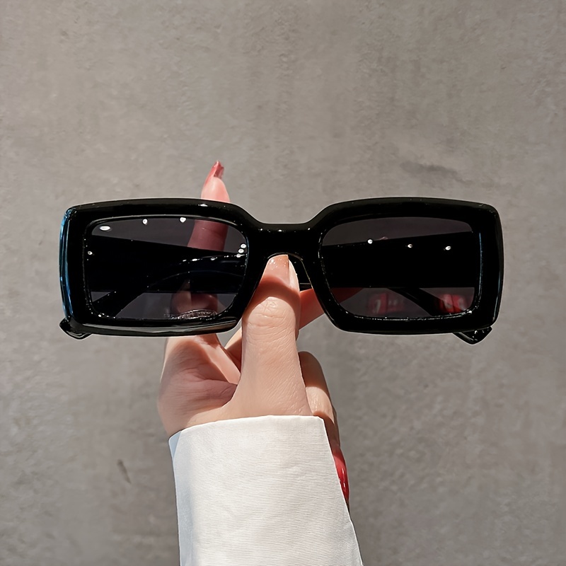 Boho Rectangle Sunglasses Gradient Candy Shades UV400 Sunscreen Glasses