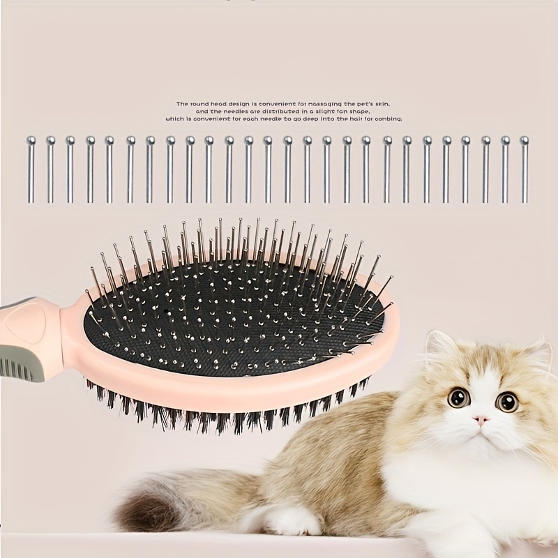 1pc Pet Comb Dog And Cat Double sided Massage Comb Pig Hair