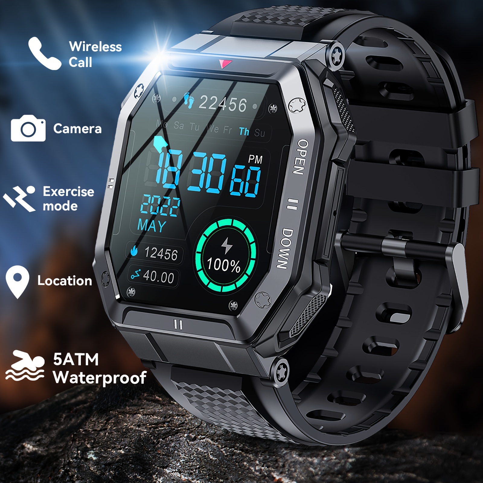 EIGIIS Smart Watch for Men with Bluetooth Call (Answer/Make Call) 1.91