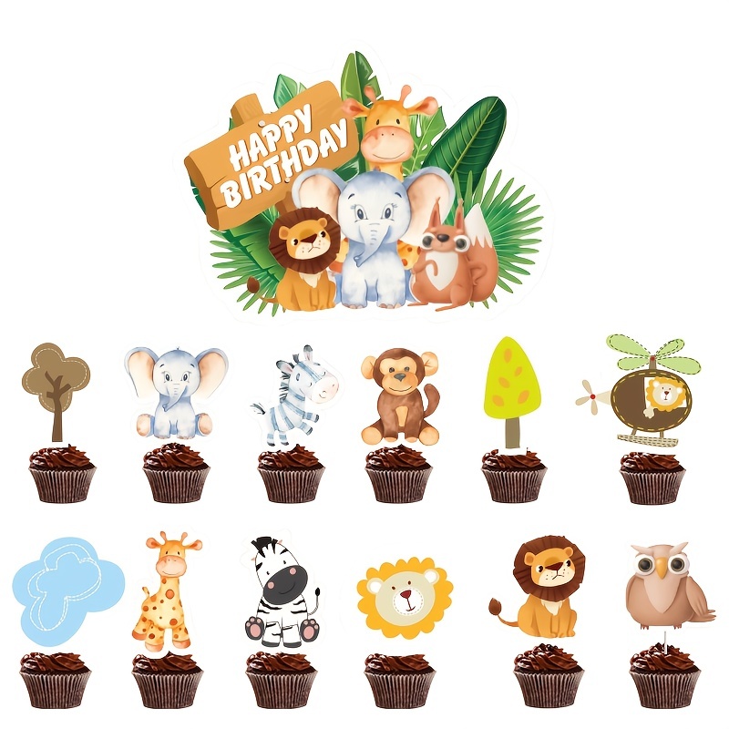 Animal Fox Theme Birthday Party Pull Flag Balloon Insert - Temu Australia