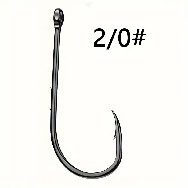 Size 6# 3/0# Forged Long Shank Fishing Hooks 2 Barbs Offset - Temu