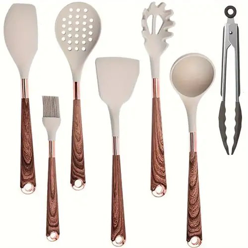 Umite Chef Juego de utensilios de cocina, 33 piezas de utensilios de cocina  de silicona antiadherentes con soporte, juego de utensilios de cocina de