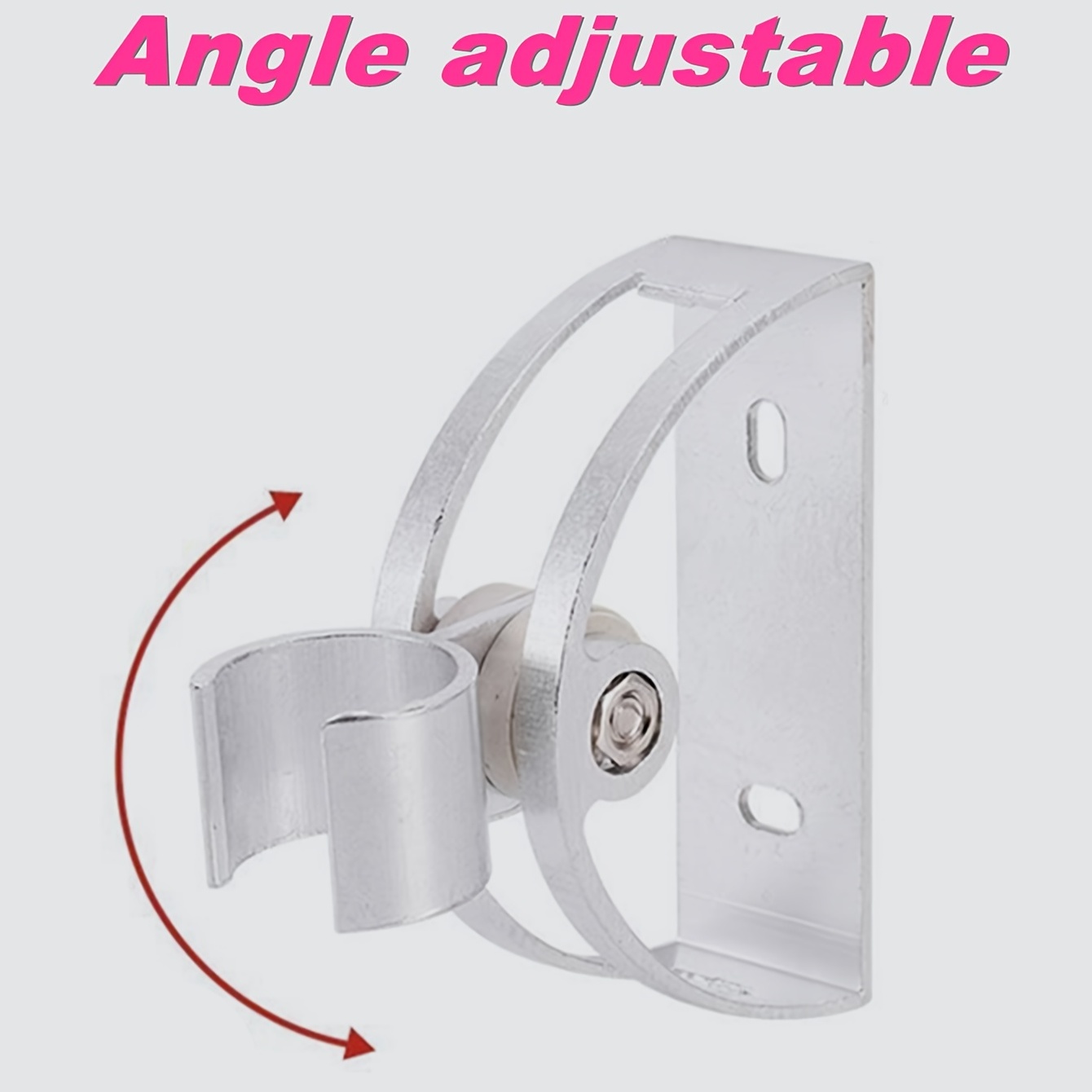 Adjustable Shower Head Hook Holder Wall Mounted Bathroom Clamp Bracket  Aluminum