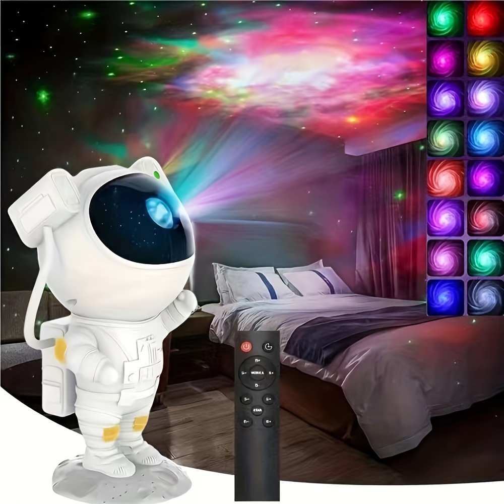 1pc Electronic Astronaut Star Projector Night Light, Astro Starry Nebula  LED Lamp With Adjustable Colors, Energy Saving, Timer And Remote Control