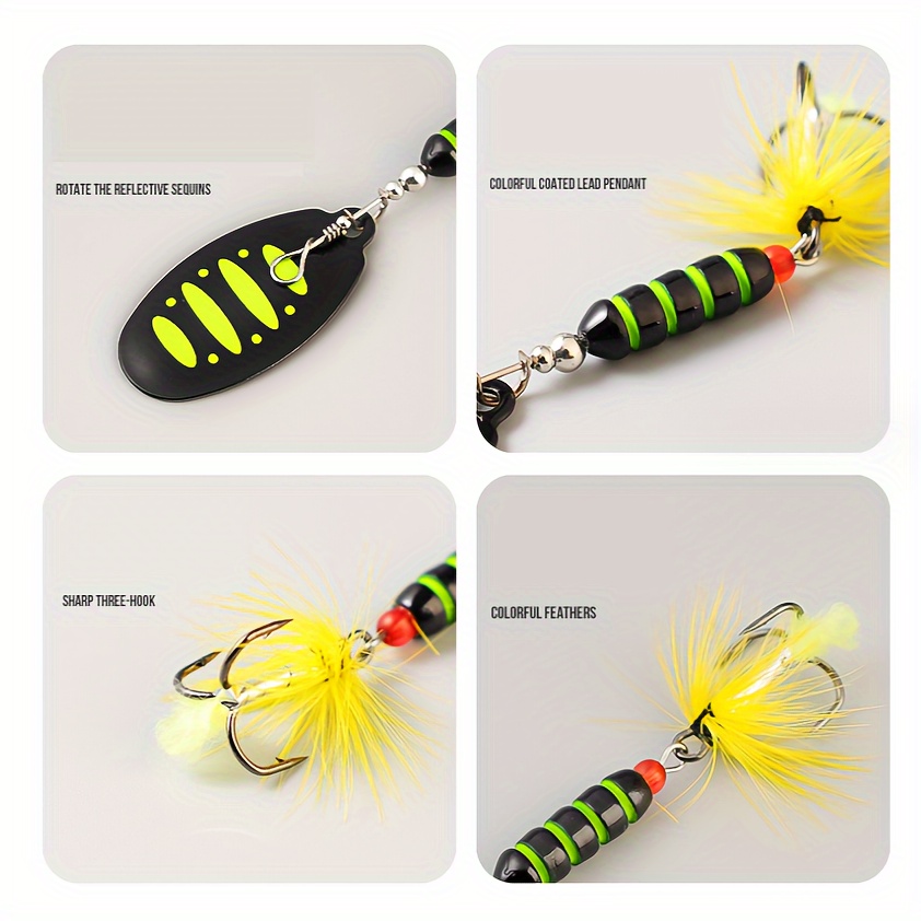 Artificial Hard Bait Feathered Treble Hook Fishing Metal Jig - Temu