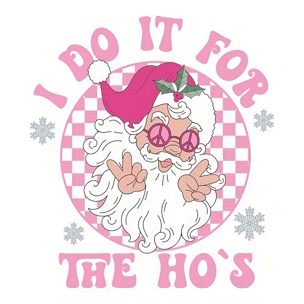 Santa Claus Ho Ho Ho Diy Iron On Transfers Stickers For T - Temu