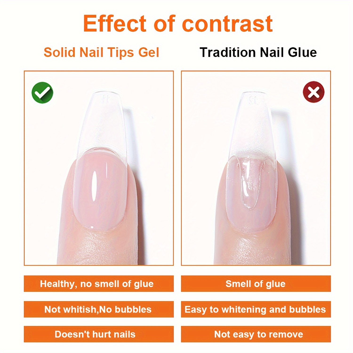 Gel Nail Glue Solid Nail Gel Soft Gel Nail Tips Nail Light - Temu