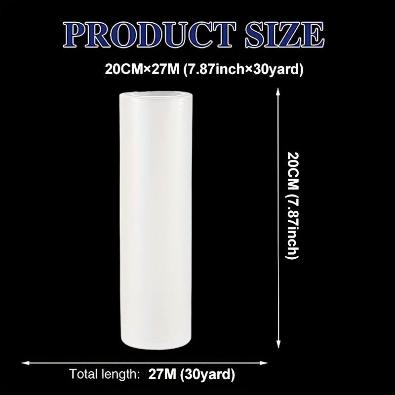 TEMU 1roll Water Soluble For Embroidery Topping Film, 7.87inch×30yd, Clear Embroidery Wash Away Embroidery For Machine Embroidery And Hand Sewing