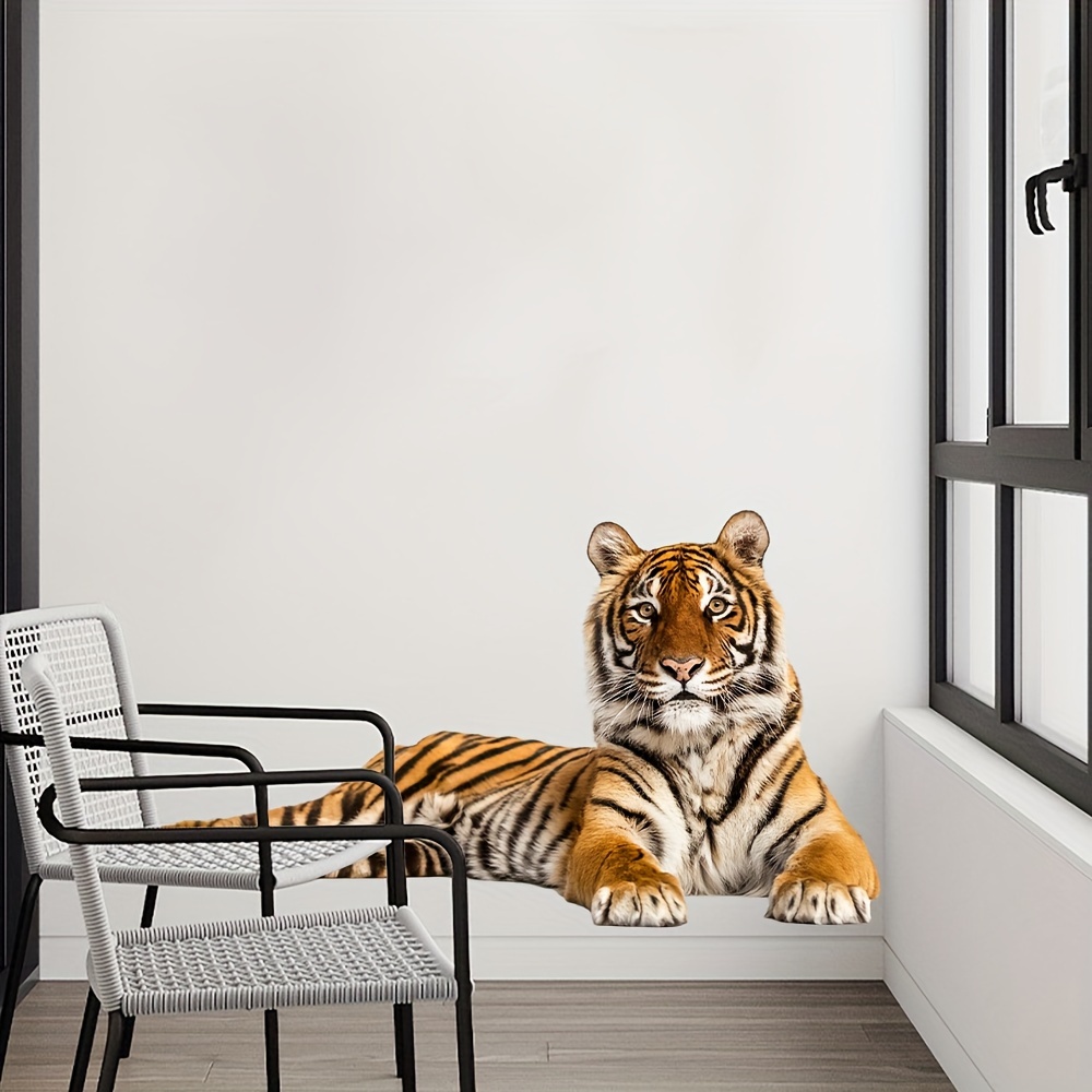 1pc Nuevo Adhesivo Pared Tigre Decoración Sala Dormitorio - Temu