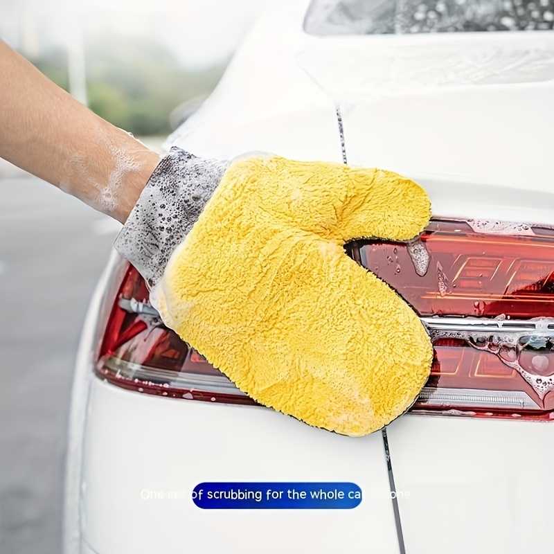 thickened chenille car washing towels coral