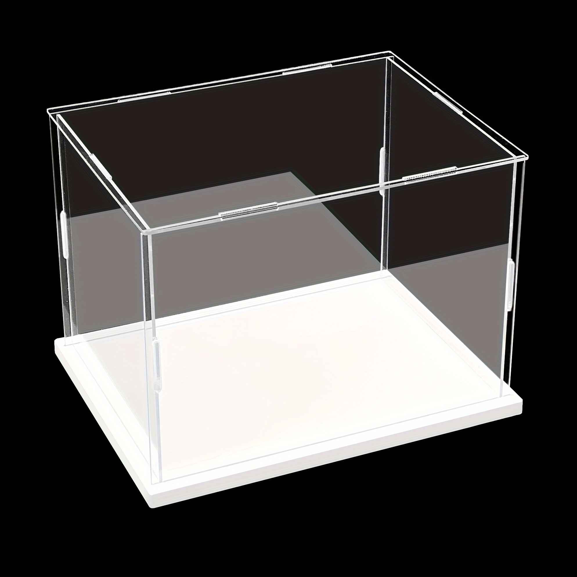 Tall 3-Section Acrylic Hinged-Lid Box