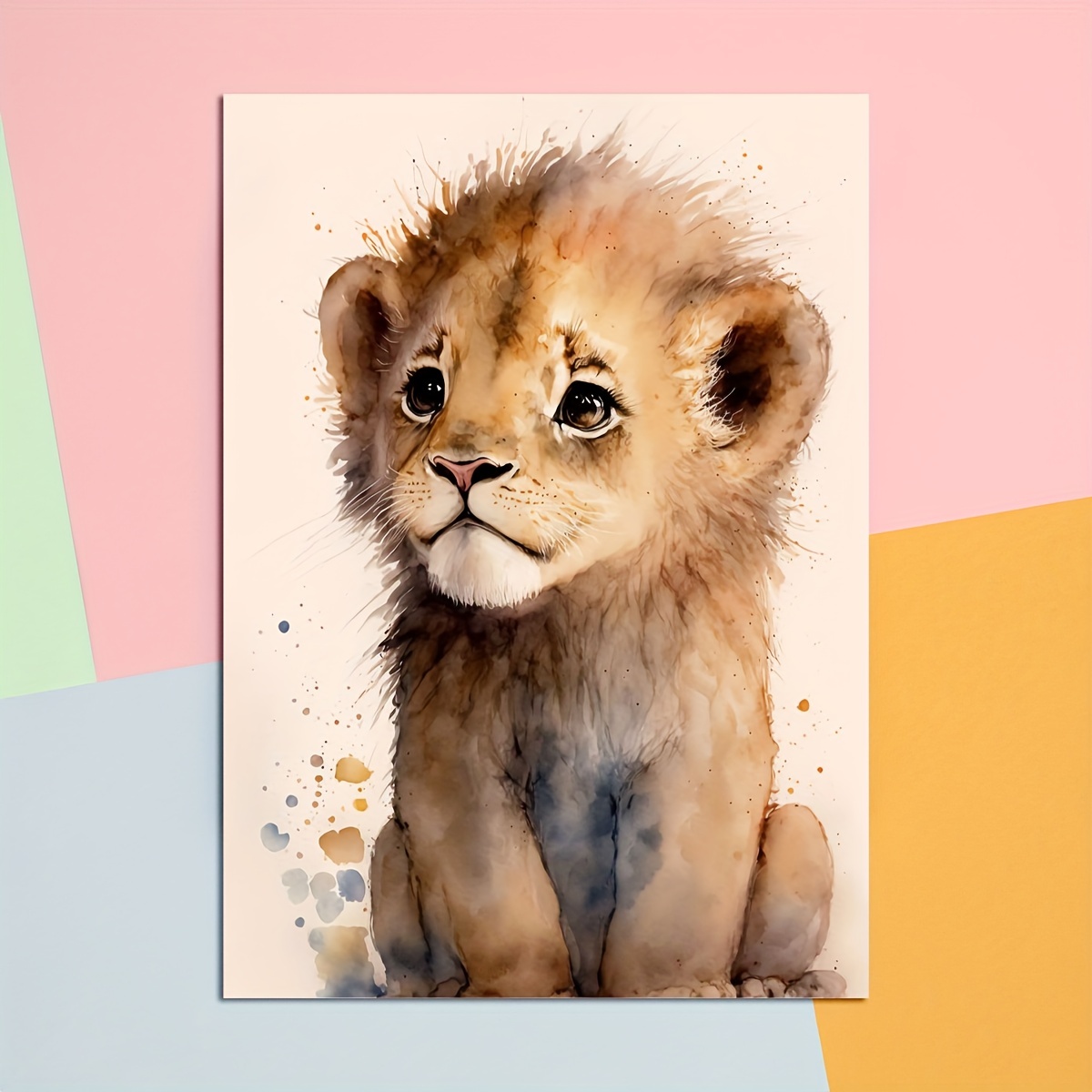 Lion enfant - Illustration affiche