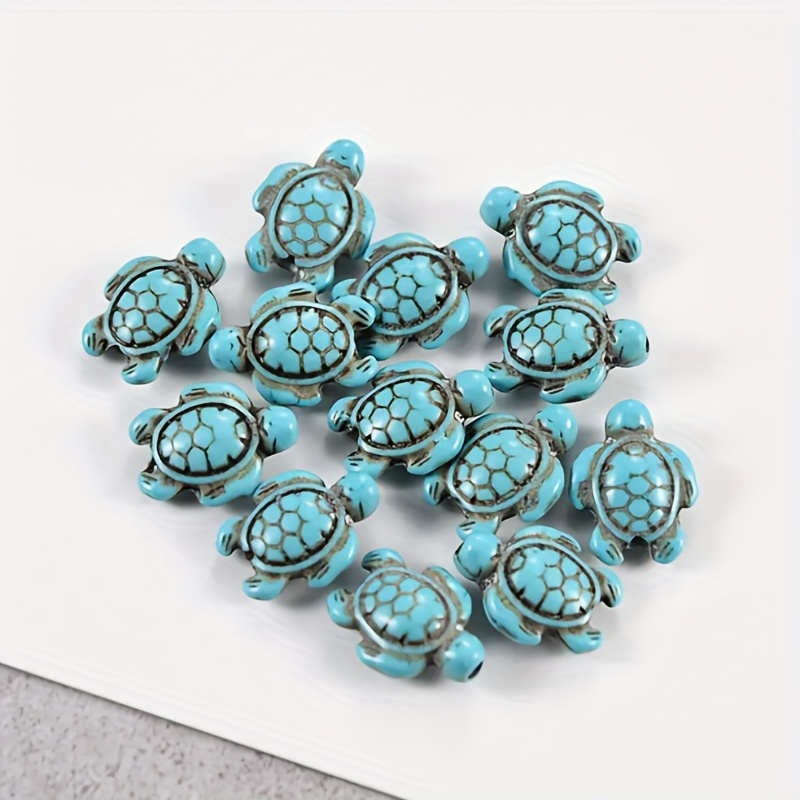 20pcs Turquoise Turtle Natural Stone Beads