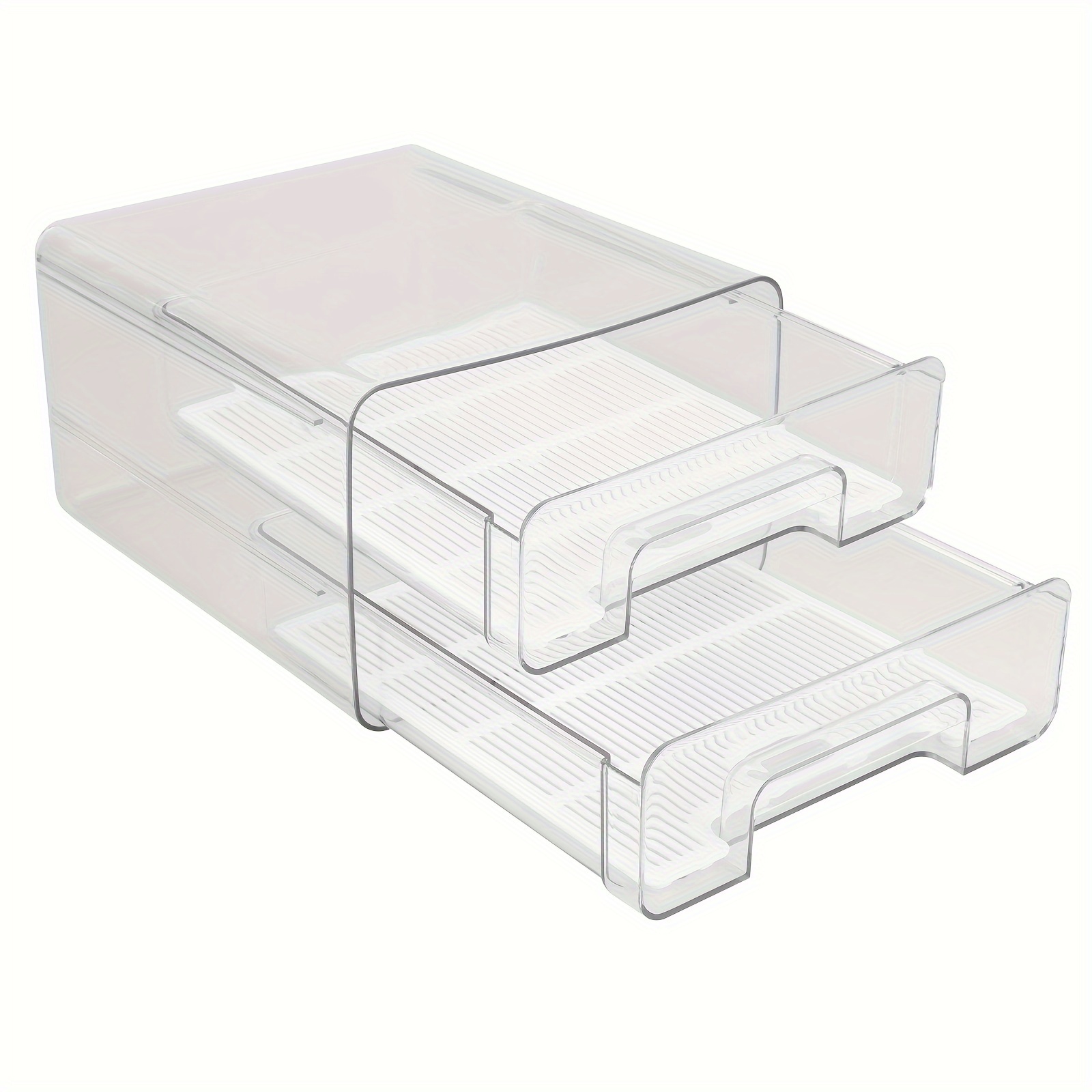 Clear Fridge Drawers Pull Out Stackable Refrigerator Organizer