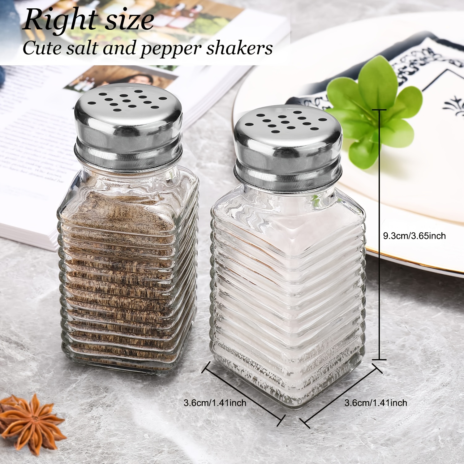 Squared Salt and Pepper Shaker Set