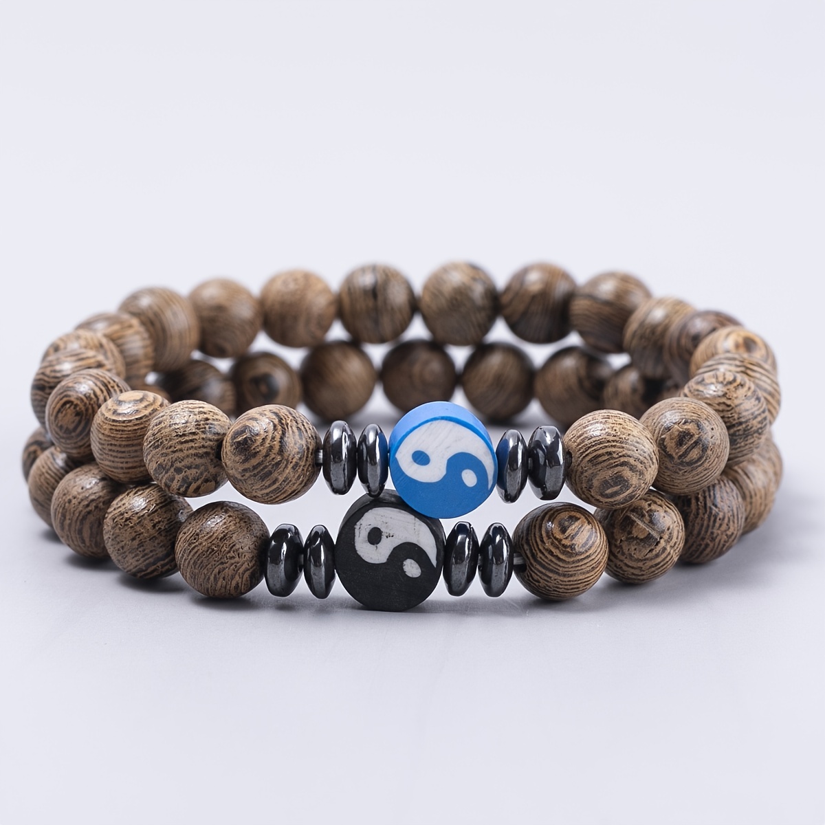 Yin Yang Charm Couple Bracelet Set