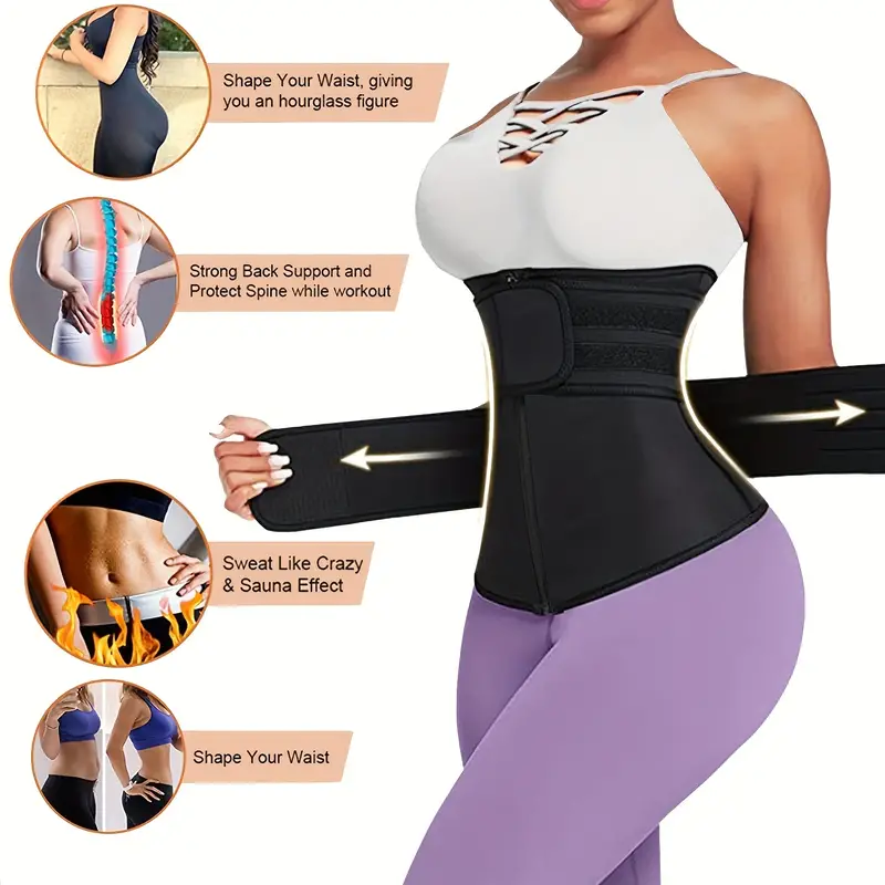 Waist Trainer Trimmer Belt Slim Body Shaper Shapewear Women Weight Loss  Lumbar Shaper Workout Trimmer Belt