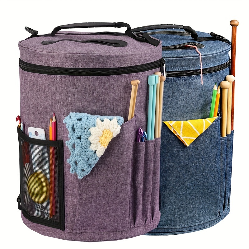 Large Capacity Waterproof Crochet Storage Bag Knitting Tool - Temu