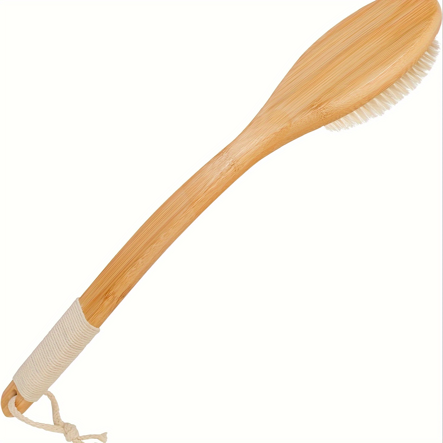 Back Scrubber For Shower Long Bamboo Wooden Handle Bath - Temu