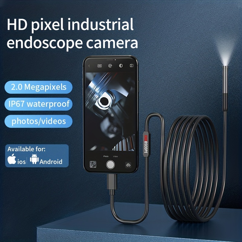 5,5 Mm Ip67 Wasserdichte Endoskop-kamera 6 Leds Einstellbare Usb-android-flexible  Inspektions-boreskop-kameras Für Telefon-pc - Industrie & Handel - Temu  Austria