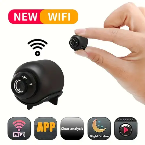 Mini Caméra Espion Intérieur 1080p Wifi Sans Fil Surveillance Bébé & Enfant  Nuit