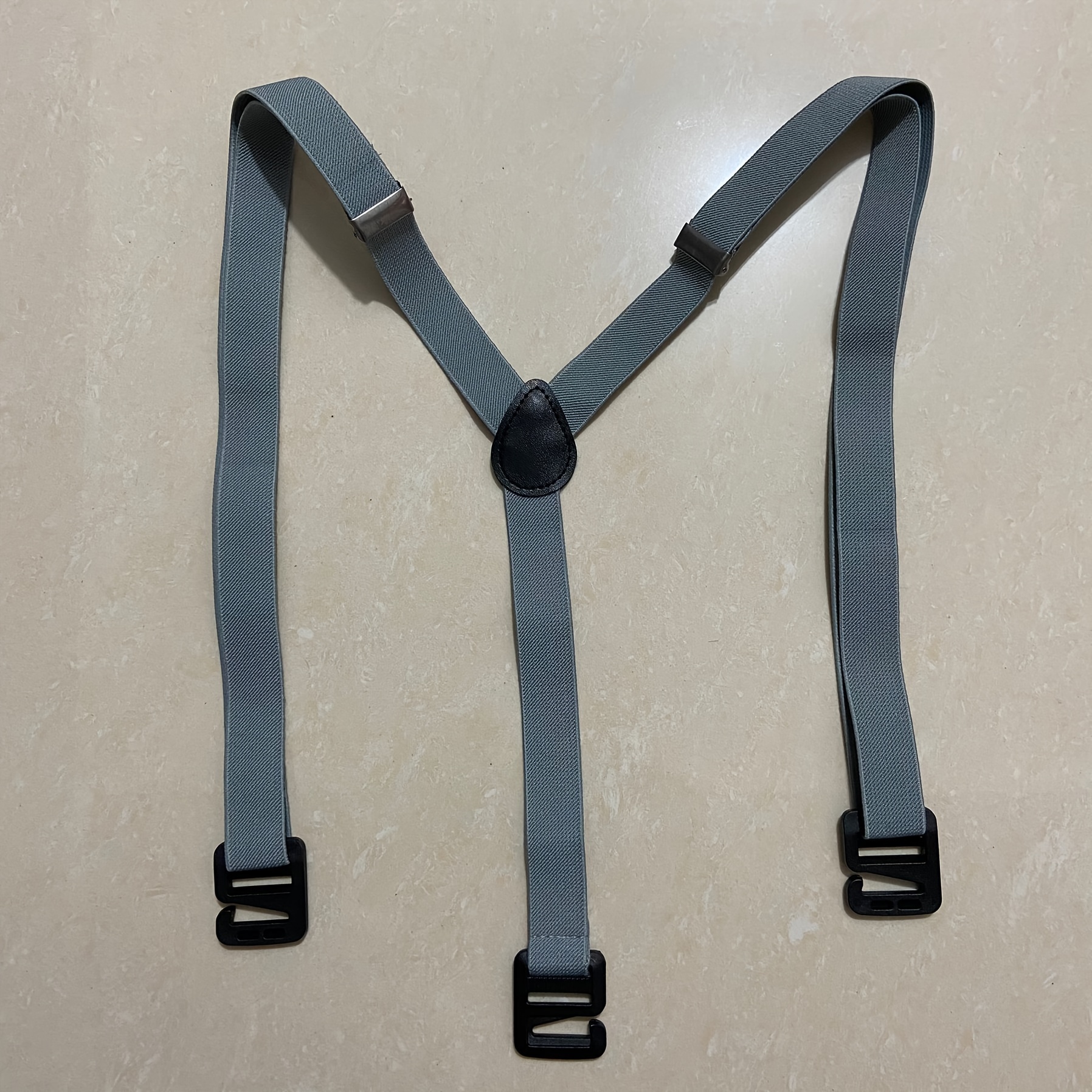 Mens Heavy Duty Suspenders Adjustable Clip On Work Braces 2.5cm Wide Balck